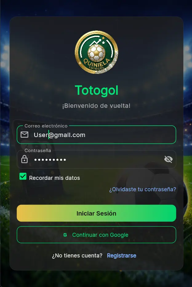 Quiniela Totogol app for organizing a World Cup 2026 prediction pool with friends